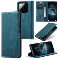 Xiaomi 14 Fodral Retro Flip Blå