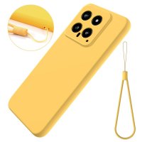 Xiaomi 14 Skal med Strap Silikon Gul