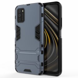 Xiaomi Poco M3 Skal Armor Stativfunktion Blå