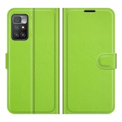 Xiaomi Redmi 10 Fodral Litchi Grön
