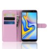 Samsung Galaxy J6 Plus Plånboksfodral Litchi Rosa