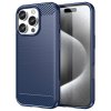 iPhone 16 Pro Skal Borstad Kolfibertextur Blå