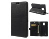 Fodral / Väska för Galaxy Note 4 / Plånbok / Filmstativ / Svart