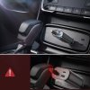 45W Billaddare med inbyggd USB-C kabel & USB-A/USB-C uttag Grå