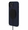 iPhone 14 Plus Skal Leather Backcover Navy