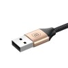2-i-1 Kabel USB till Micro USB + Type-C 1m Guld