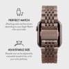 Apple Watch 44/45/46mm/Ultra 49mm Armband Metal Roseguld