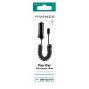 Billaddare med Spiralkabel 1m USB-C 12W Svart