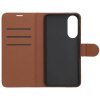 Samsung Galaxy S25 Edge Fodral med Kortfack Stativfunktion Brun