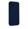 iPhone 14 Plus Skal Silicone Backcover Navy Peony