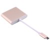 3-i-1 Adapter USB Type-C till HDMI. USB Type-C & USB 3.0 Roseguld
