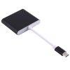 3-i-1 Adapter USB Type-C till HDMI. USB Type-C & USB 3.0 Svart