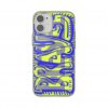 iPhone 12 Mini Skal Snap Case Clear AOP Blue/Neon Lime
