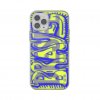 iPhone 12/iPhone 12 Pro Skal Snap Case Clear AOP Blue/Neon Lime