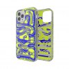 iPhone 12/iPhone 12 Pro Skal Snap Case Clear AOP Blue/Neon Lime