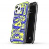 iPhone 12 Pro Max Skal Snap Case Clear AOP Blue/Neon Lime