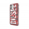 iPhone 12 Mini Skal Snap Case Clear AOP Red/Grey