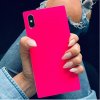 iPhone Xr Skal Square Case Neon Rosa