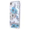 iPhone 7/8/SE Skal Blommönster Blå Vit