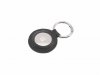 Apple AirTag Hållare Real Leather Keychain Case Svart