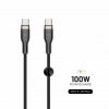 Kabel METAL Series USB-C/USB-C 2m Svart