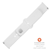 Samsung Galaxy Watch 20mm Armband Silicone Sporty Strap Vit