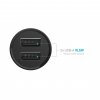 Mini Billaddare med Lightning-kabel 1m 15W Svart