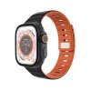 Apple Watch 42/44/45/46mm Armband Silicone Magnetic Strap Svart