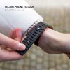 Apple Watch 42/44/45/46mm Armband Silicone Magnetic Strap Svart