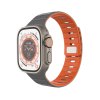 Apple Watch 42/44/45/46mm Armband Silicone Magnetic Strap Grå