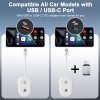 THT-020-9 Apple Carplay/Android Auto Trådad till Trådlös Adapter Vit