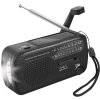 Vevradio med ficklampa och solcell