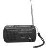 Vevradio med ficklampa och solcell