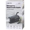 Vevradio med ficklampa och solcell
