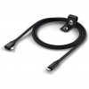Vinklad Data- och laddningskabel USB-C 1m Svart