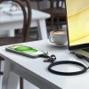 Vinklad Data- och laddningskabel USB-C 1m Svart