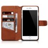 Apple iPhone 7/8 Plus Äkta Läder Plånboksfodral Ljusbrun