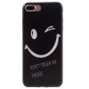 Apple iPhone 7/8 Plus Mobilskal TPU Smile Ansikte Svart Vit