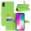 Apple iPhone Xr Plånboksfodral PU-läder Litchi Grön