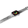 Apple Watch 38/40mm Armband Metallic Leather Silver