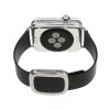 Apple Watch 42mm Series 1/2/3 Armband Äkta Läder Svart