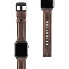 Apple Watch 44/42mm Armband Äkta Läder Brun