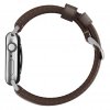 Apple Watch 42/44/45mm/Apple Watch Ultra Armband Traditional Strap Silver/Rustic Brown
