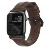 Apple Watch 42/44mm/Apple Watch Ultra Armband Traditional Strap Svart/Rustic Brown