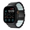 Apple Watch 44/45/46mm/Ultra 49mm Armband Stratos Band Svart Icy Blue Glow