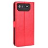 Asus ROG Phone 6/ROG Phone 6 Pro Fodral Lädertextur Röd