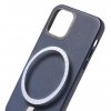 iPhone 12/iPhone 12 Pro Skal Leather Backcover MagSafe Navy