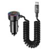 Biloplader 60W Car Charger with Spring Cable