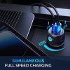 Billaddare CCN01 60W Car Charger with Light Button USB-A USB-C