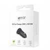 Billaddare USB-C PD 30W + USB-A QC18W Svart